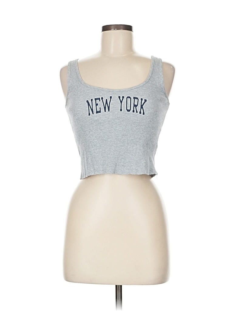 Pre-owned John Galt Tank Top Silver Halter Neckline Tops