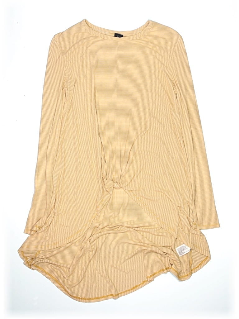 Pre-owned Art Class Kids' Long Sleeve Top Yellow Keyhole Neckline Tops