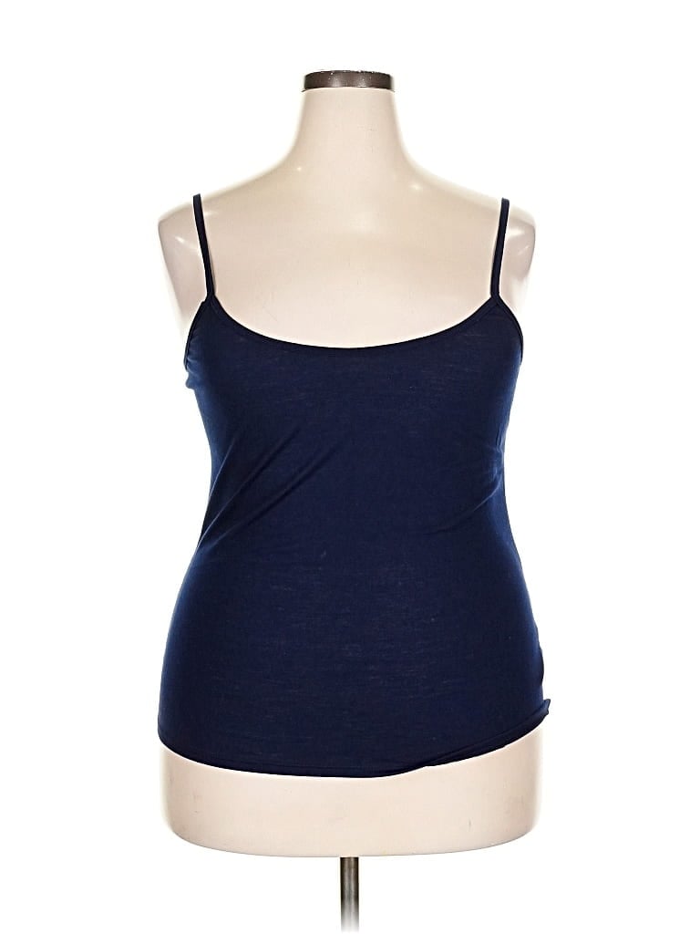 Pre-owned Unbranded Tank Top Blue Strapless Neckline Tops