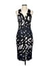 Morena Rosa Graphic Blue Cocktail Dress Size M - photo 1