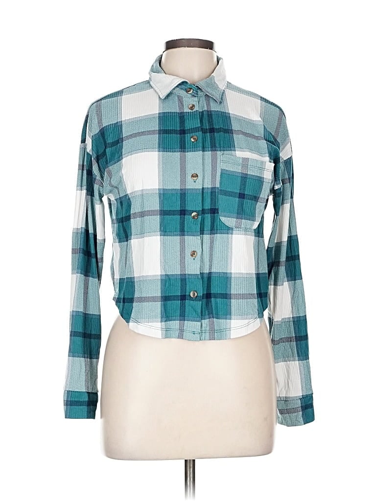 Pre-owned Rue21 Long Sleeve Blouse In Blue