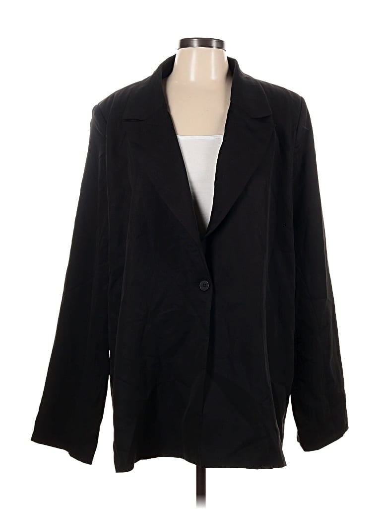 Pre-owned Prettylittlething Blazer Jacket In Black