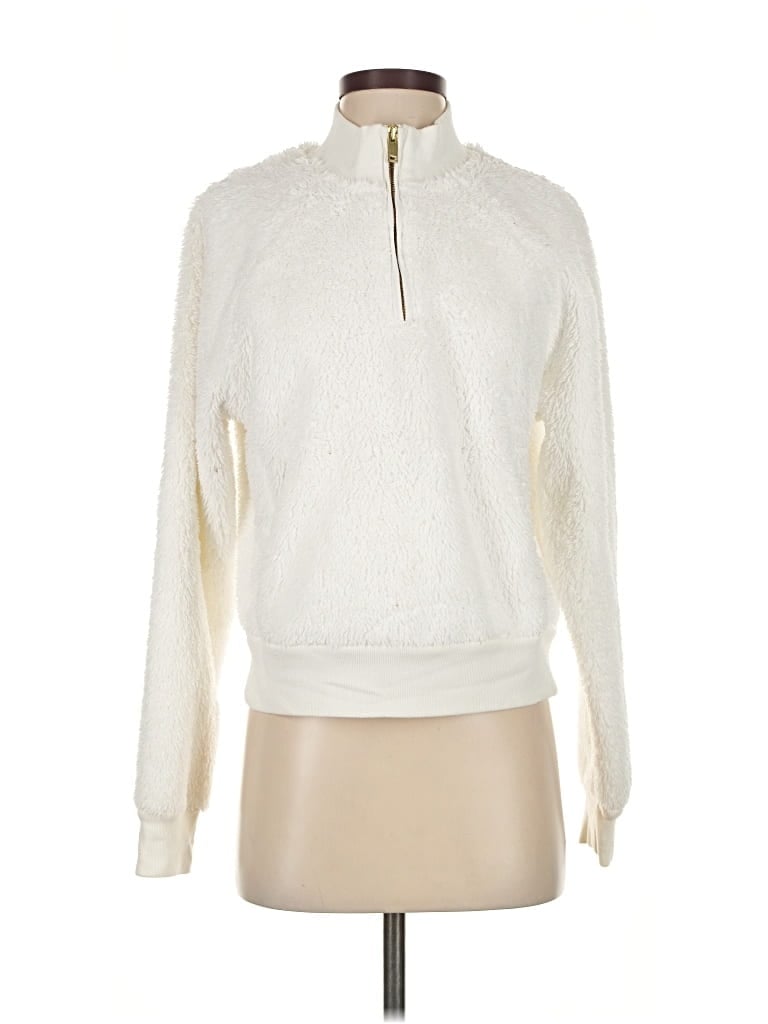 Pre-owned Gap Fit Fleece Jacket In White