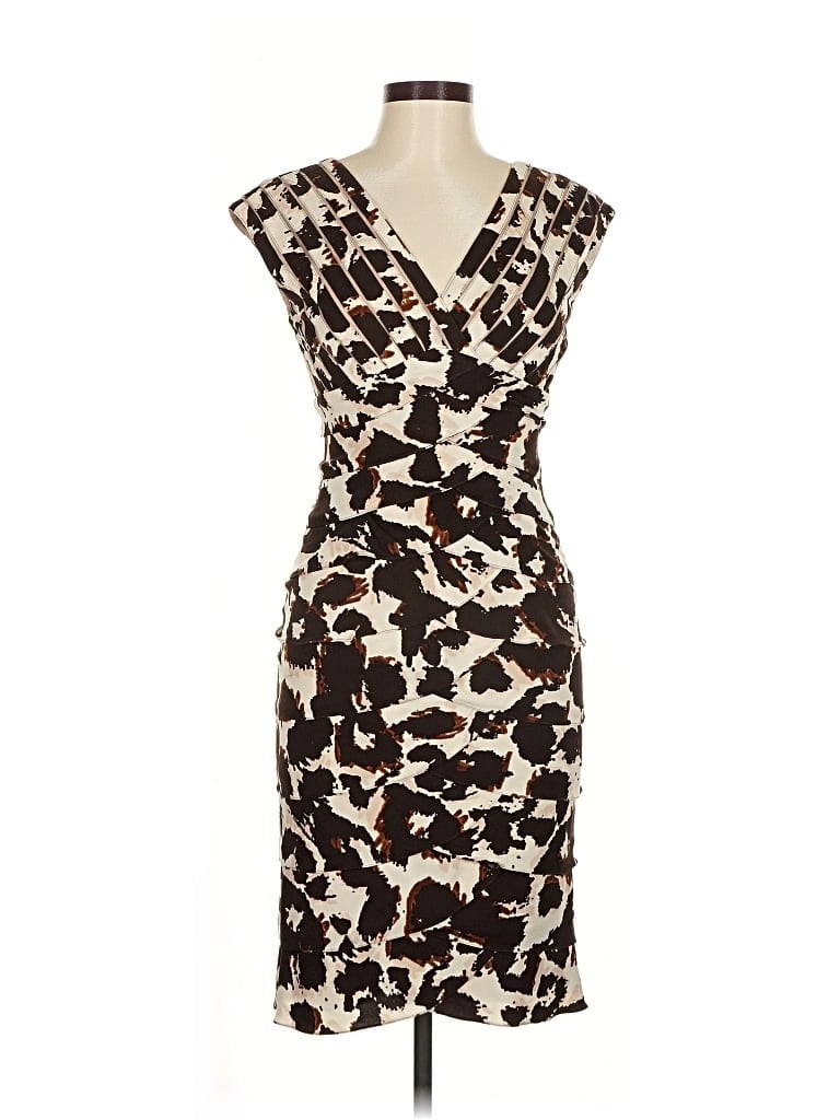 Pre-owned Caché Cocktail Dress In Brown