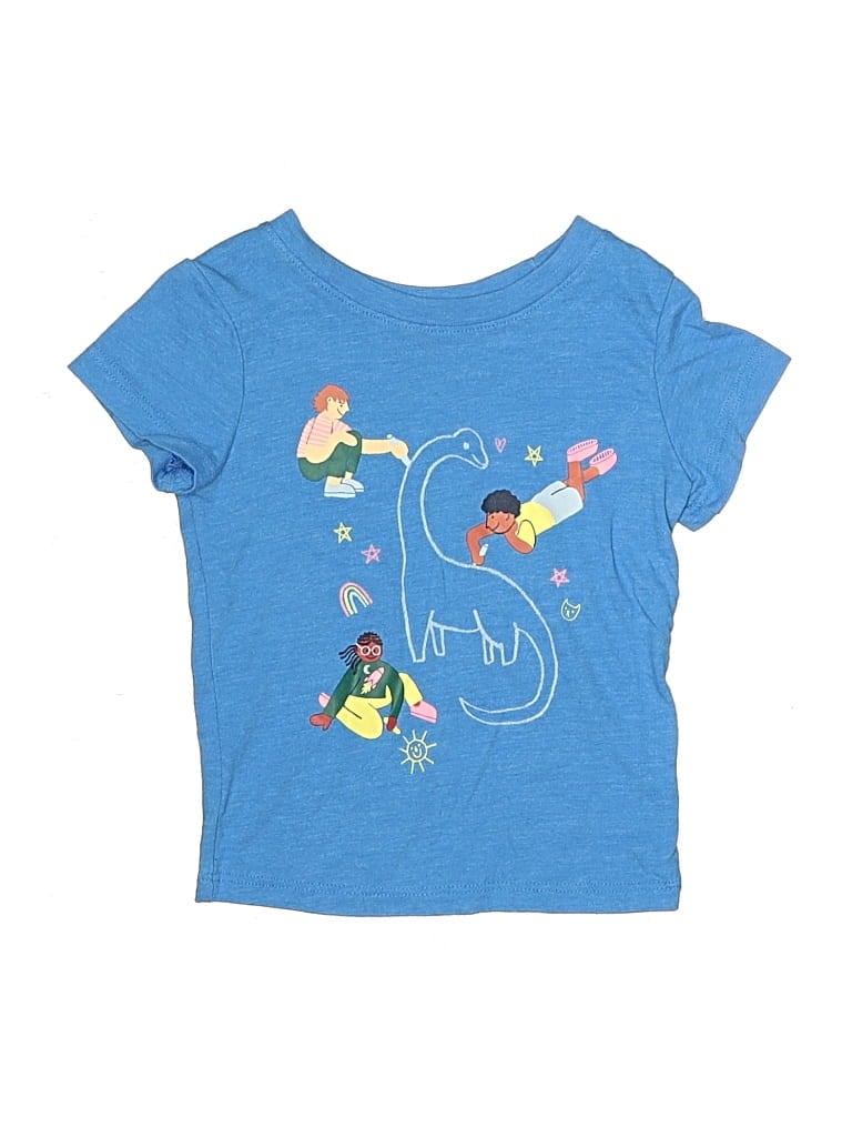 Pre-owned Cat & Jack Babies' Short Sleeve T-shirt In Blue