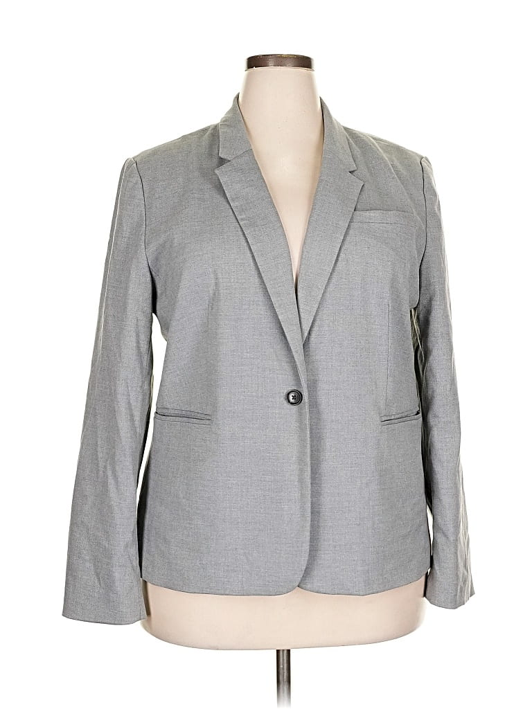 Pre-owned Banana Republic Factory Store Blazer Jacket In Gray