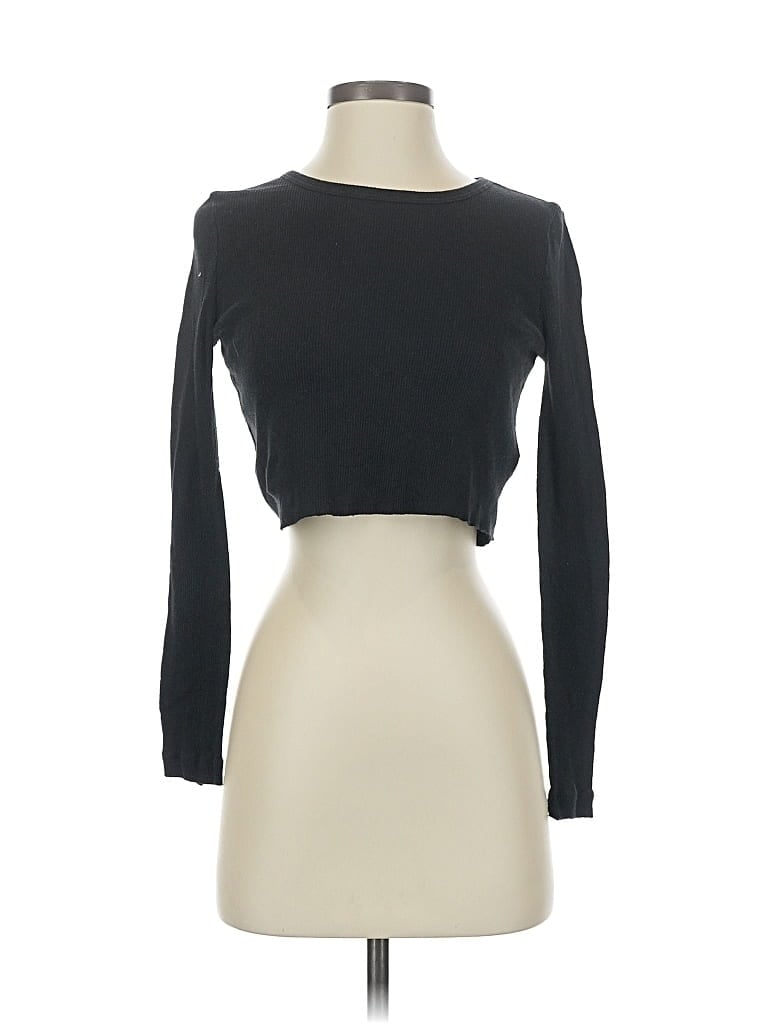 Pre-owned Bdg Long Sleeve Top Black Boatneck Tops