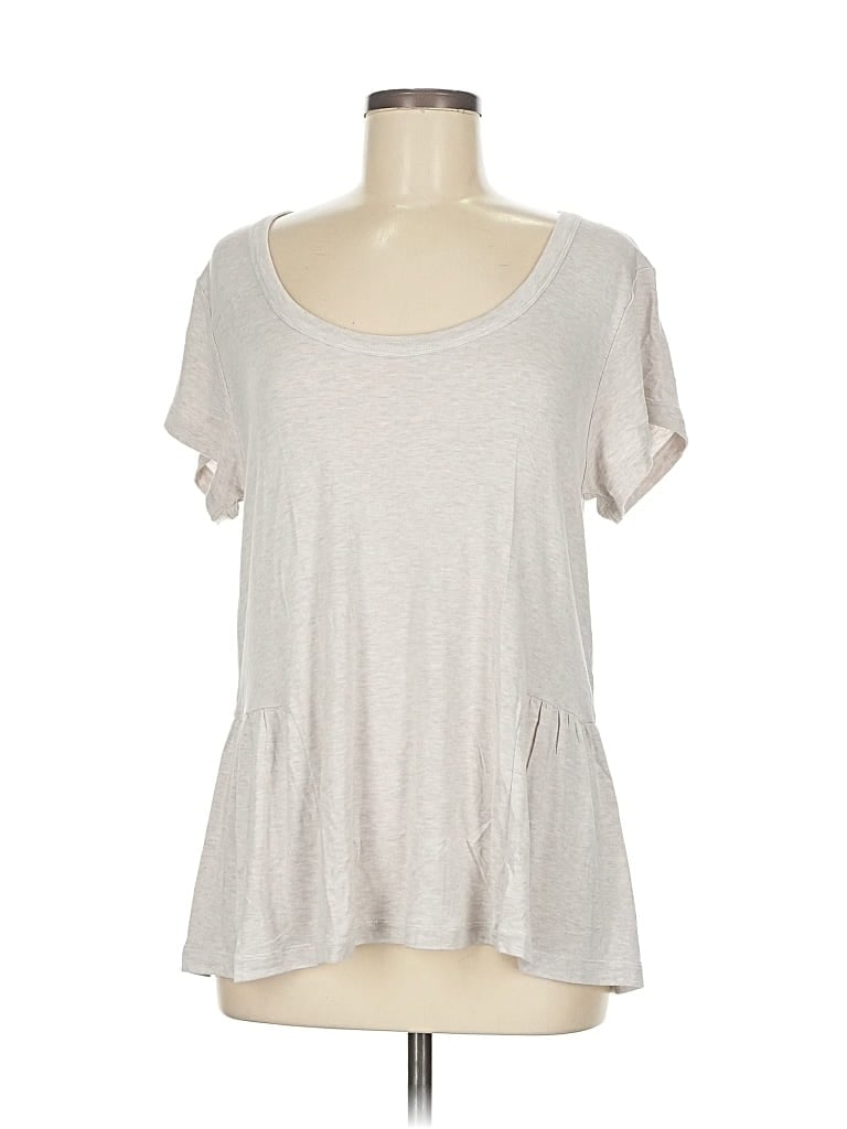 Pre-owned Cabi Short Sleeve Top Gray Scoop Neck Tops