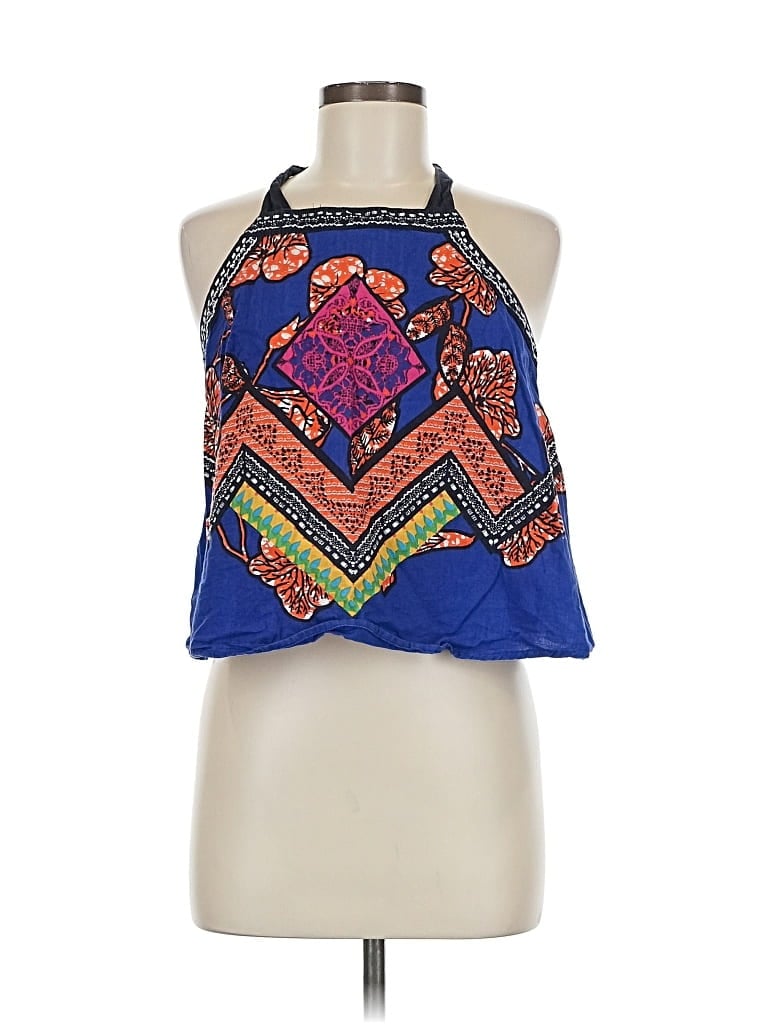 Pre-owned Free People Sleeveless Blouse In Blue