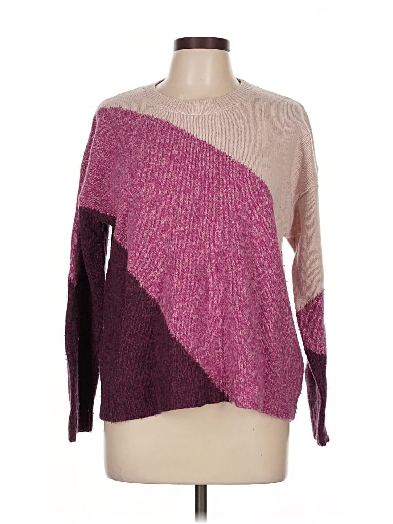 Pre-owned Splendid Wool Pullover Sweater In Pink
