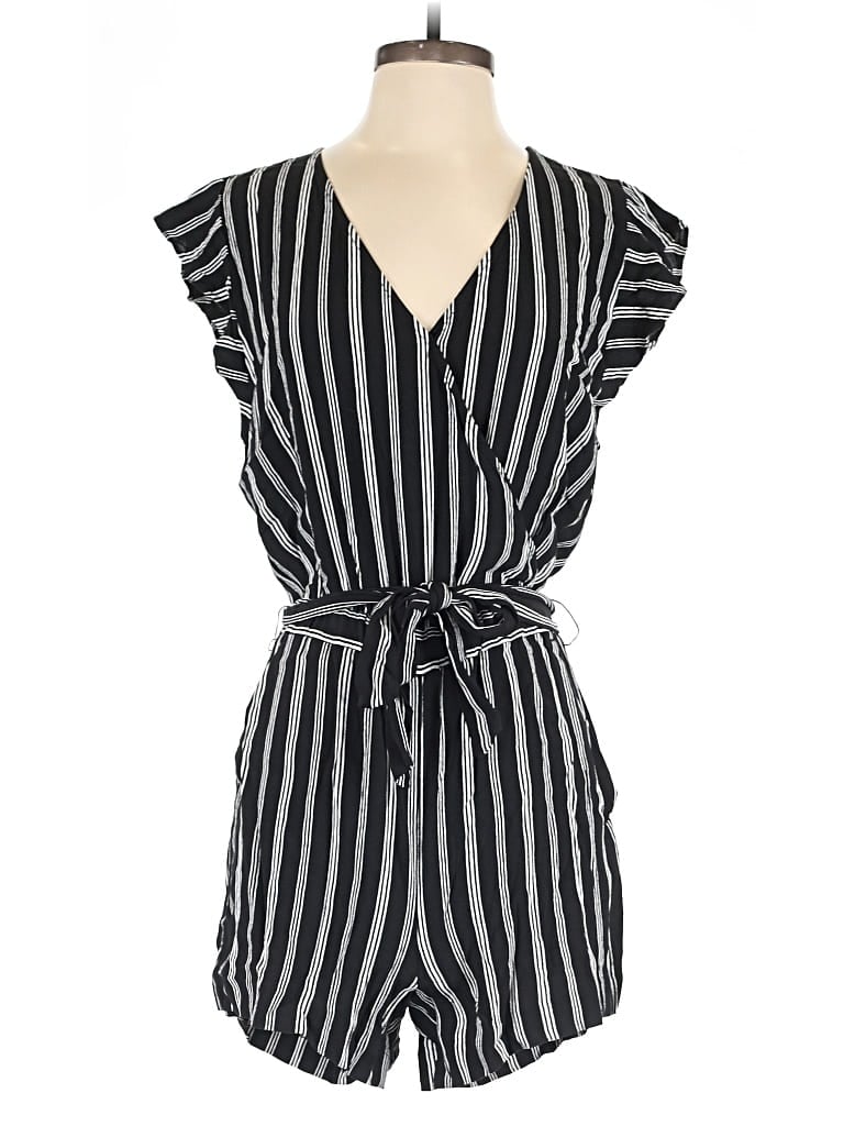 Pre-owned Ann Taylor Loft Romper In Black