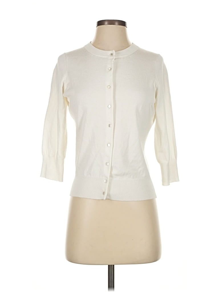 Pre-owned Unbranded Cardigan Sweater In White