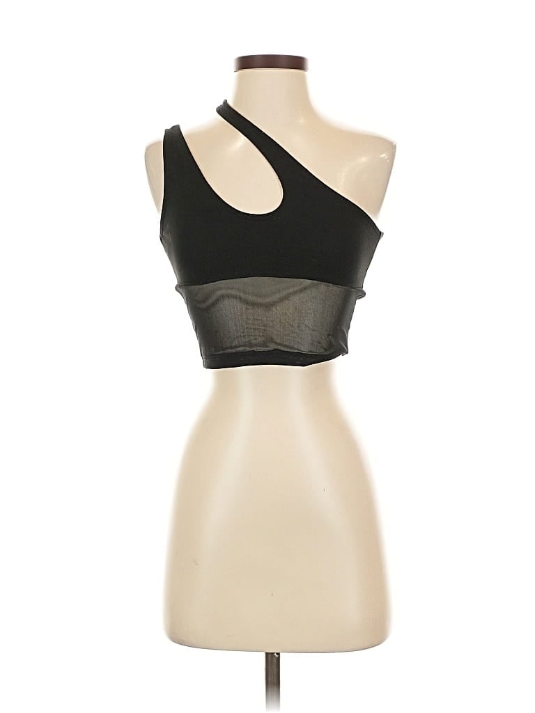 Pre-owned Asos Design Sleeveless Top Black One Shoulder Neckline Tops