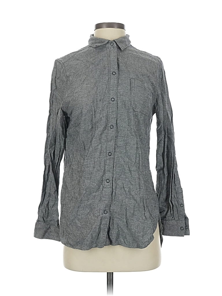 Pre-owned Woolrich Long Sleeve Button Down Shirt In Gray