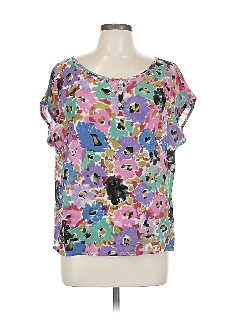 Pre-owned Bdg Short Sleeve Blouse In Purple