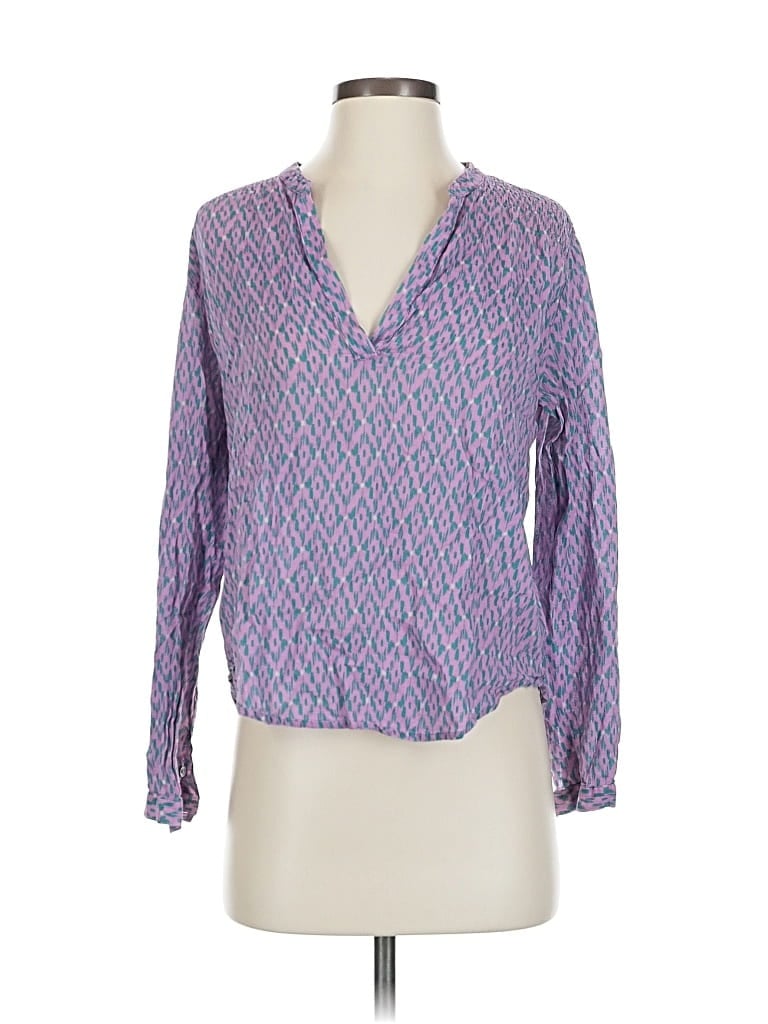 Pre-owned Xirena Long Sleeve Blouse In Purple