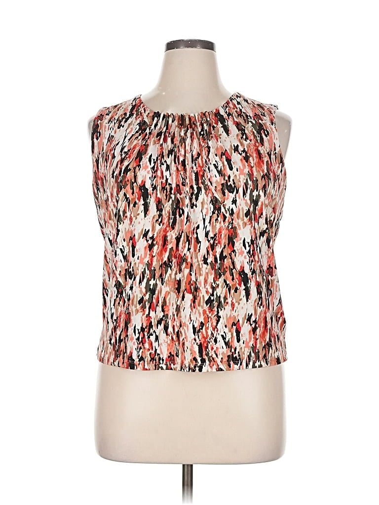 Pre-owned Kasper Sleeveless Blouse In Burgundy