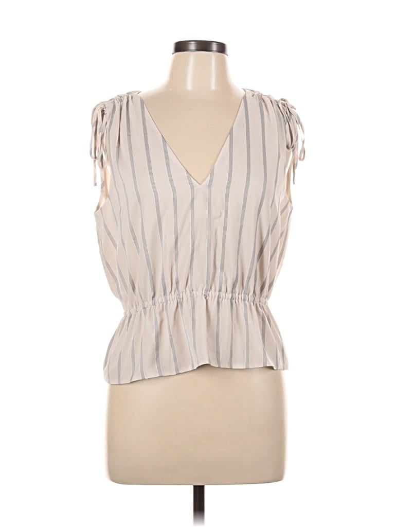 Pre-owned Banana Republic Sleeveless Blouse In White