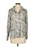 MNG Animal Print Gray Long Sleeve Blouse Size 4 - photo 1