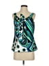 AGB 100% Polyester Teal Sleeveless Blouse Size S - photo 1