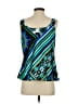 AGB 100% Polyester Teal Sleeveless Blouse Size S - photo 2