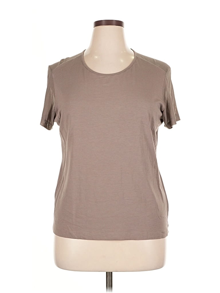 Pre-owned Anatomie Short Sleeve T-shirt In Brown