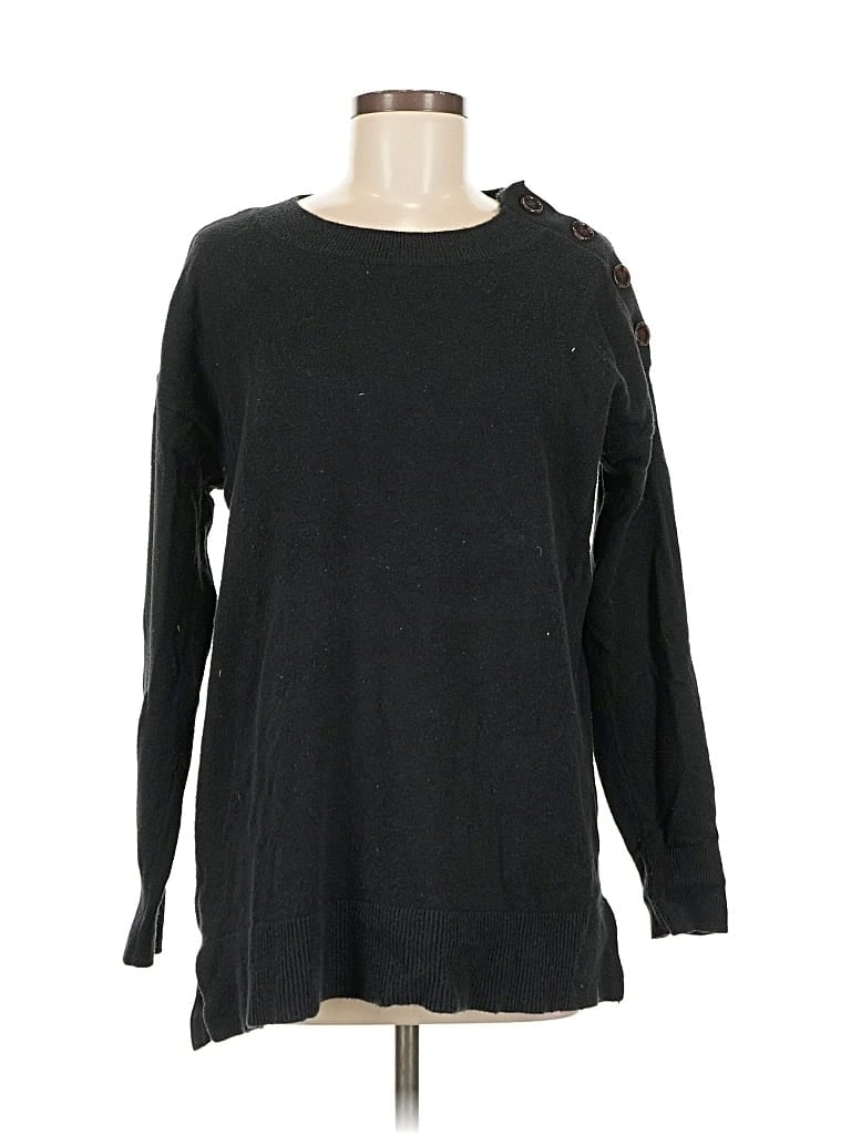 Pre-owned Ann Taylor Loft Pullover Sweater In Black
