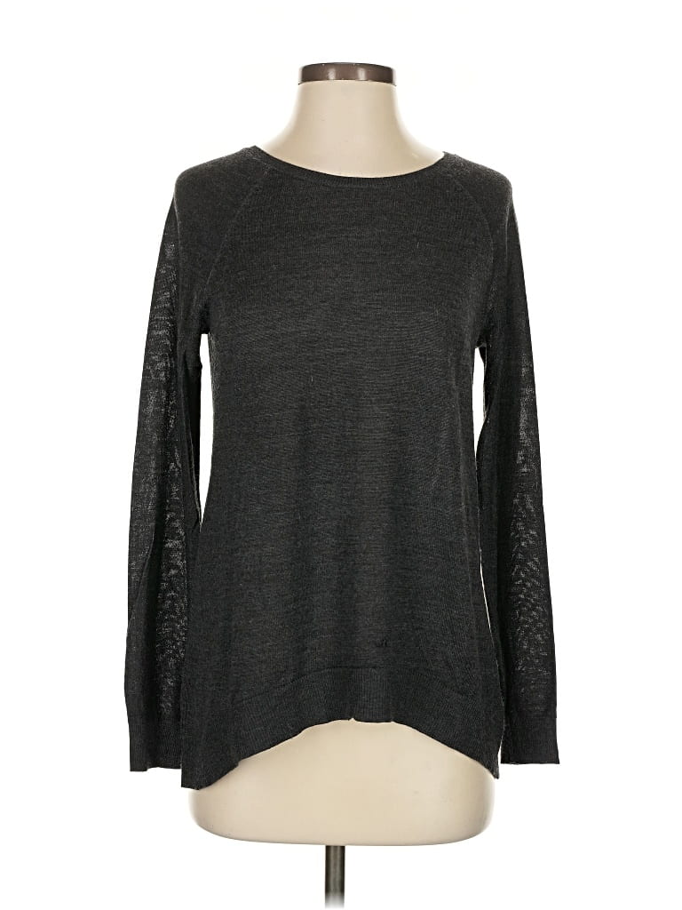 Pre-owned Ann Taylor Factory Long Sleeve T-shirt In Gray