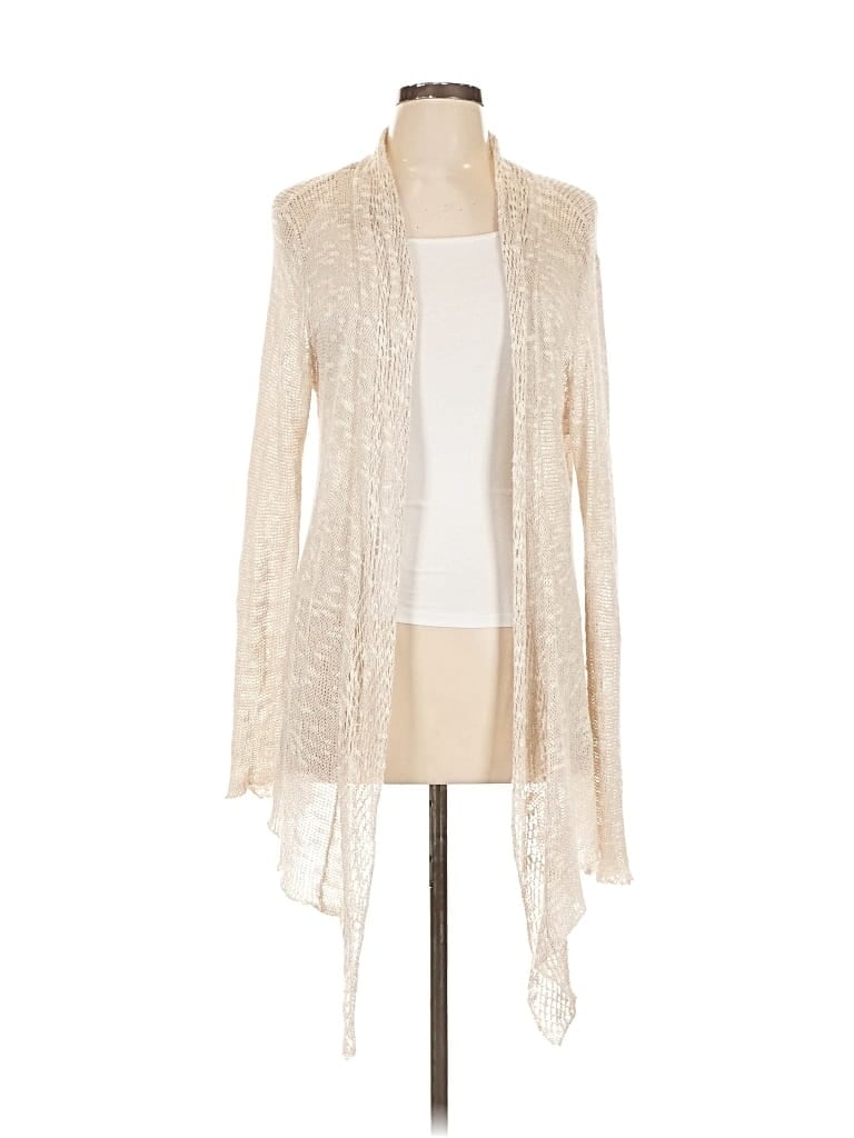 Pre-owned Eileen Fisher Cardigan Sweater In White