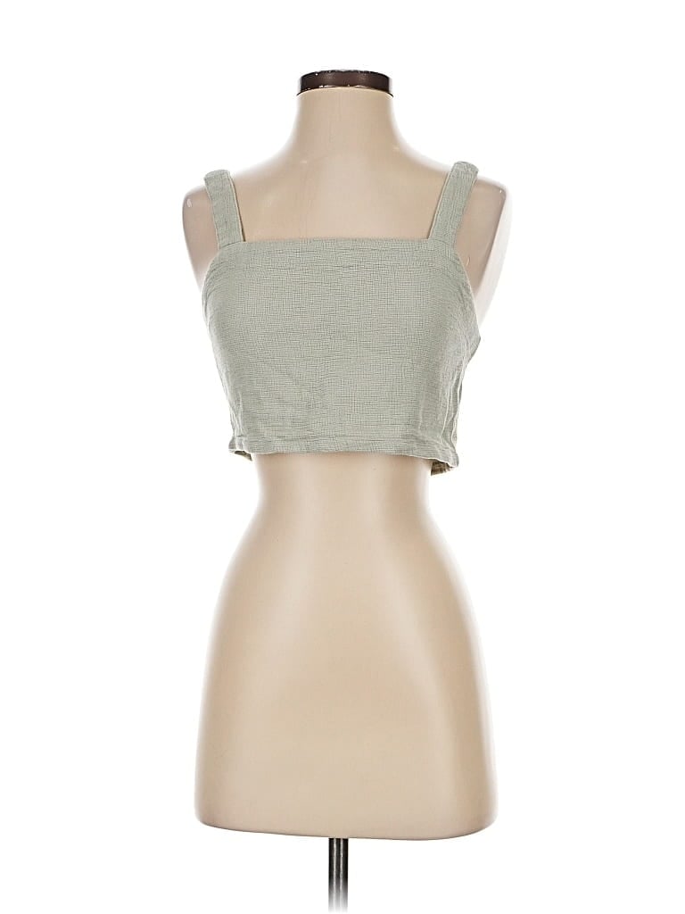 Pre-owned Madewell Tank Top Green Strapless Neckline Tops