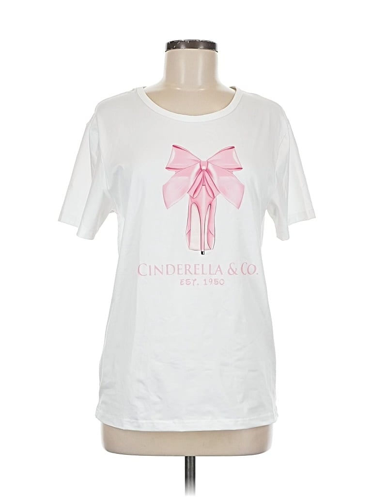 Pre-owned Unbranded Short Sleeve T-shirt In White