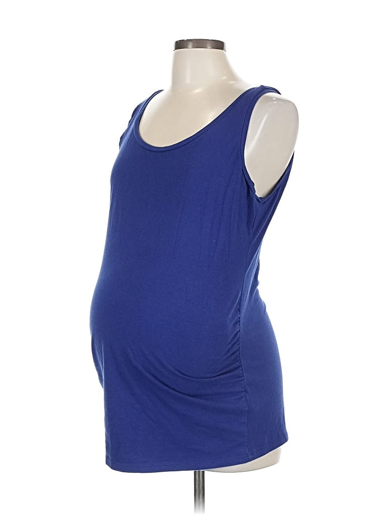 Pre-owned Motherhood Tank Top Blue Strapless Neckline Tops