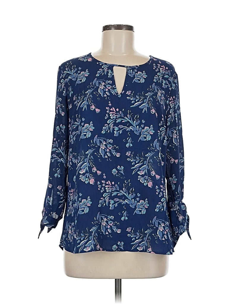 Pre-owned 41hawthorn Long Sleeve Blouse In Blue