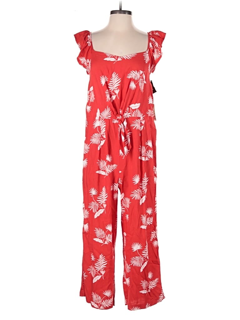 Pre-owned St. John's Bay Jumpsuit In Red