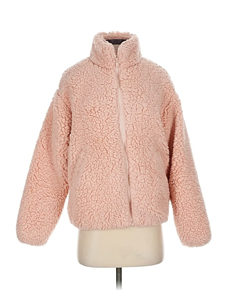 Pre-owned Nine West Faux Fur Jacket In Pink