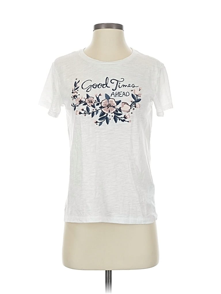 Pre-owned Abercrombie & Fitch Short Sleeve T-shirt In White