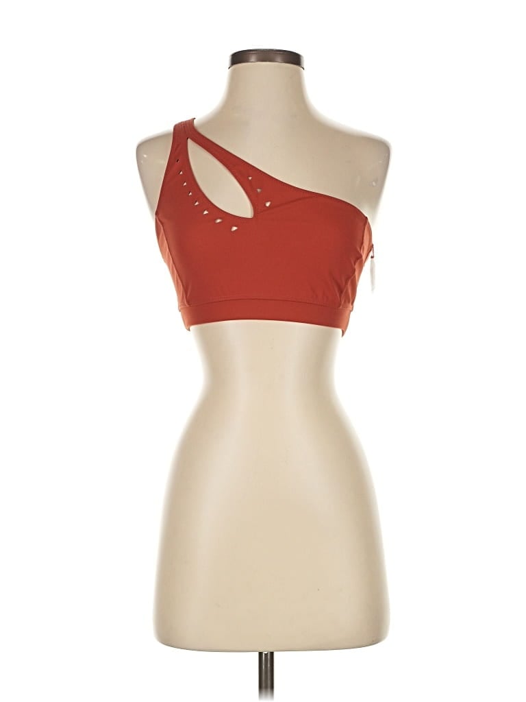 Pre-owned Gigi C Tank Top Orange One Shoulder Neckline Tops