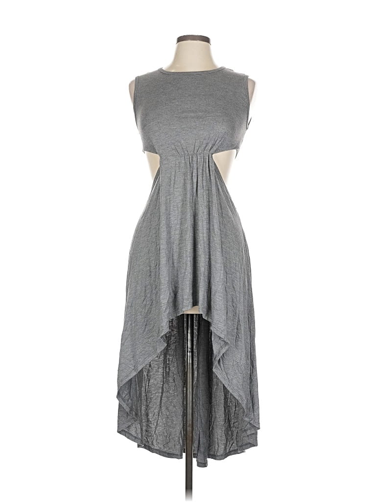 Pre-owned Go Couture Casual Dress In Gray