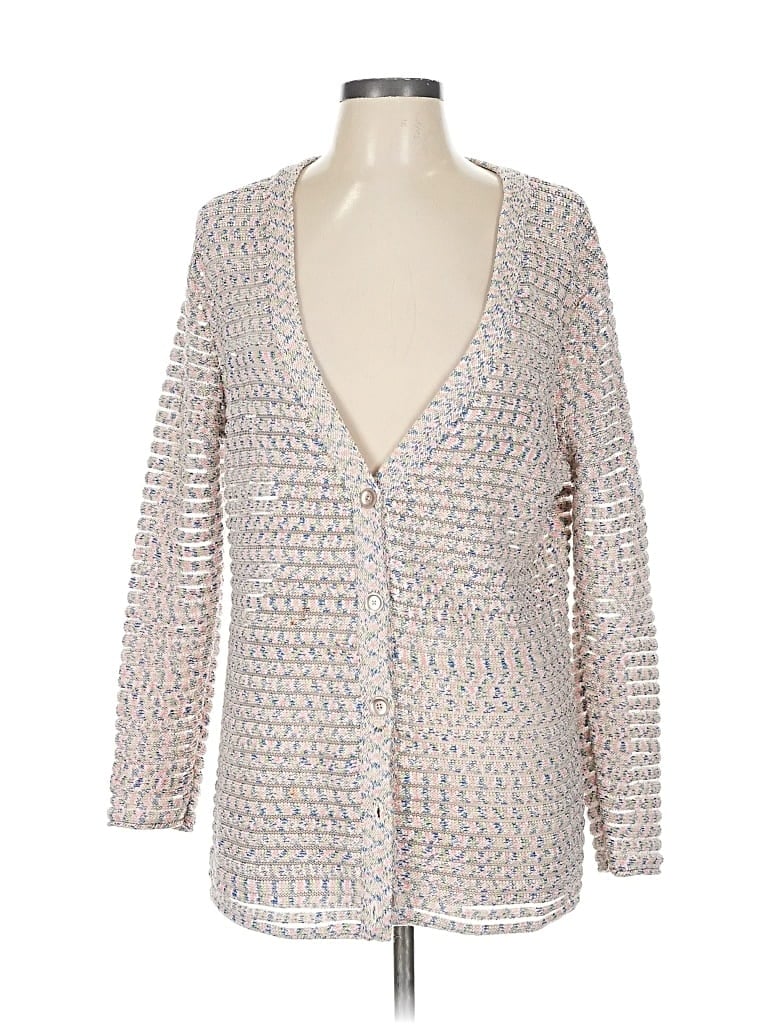 Pre-owned Raffi Cardigan Sweater In Pink