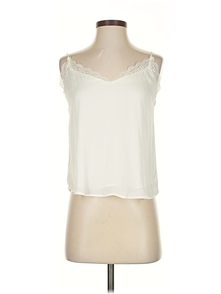 Pre-owned Melrose And Market Sleeveless Blouse In White