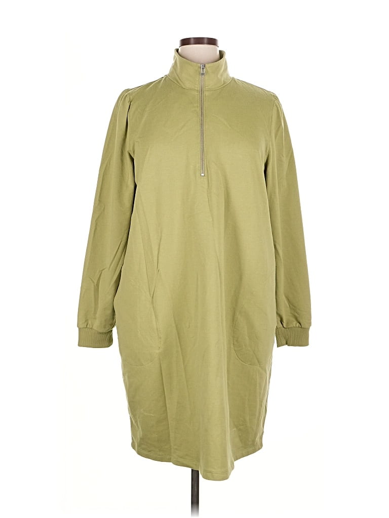 Pre-owned Garnet Hill Casual Dress In Green
