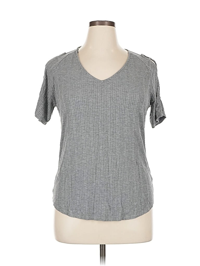 Pre-owned Jennifer Lopez Short Sleeve T-shirt In Gray
