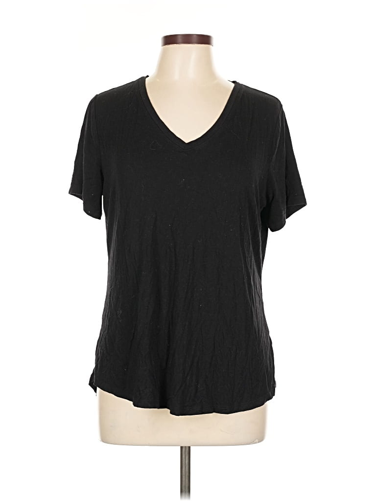 Pre-owned Old Navy Short Sleeve Top Black V Neck Tops