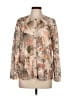 Assorted Brands Floral Tan Long Sleeve Blouse Size EU 44 / US 14 - photo 1