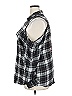 Hype Plaid Gray Sleeveless Button-Down Shirt Size 2X - photo 5