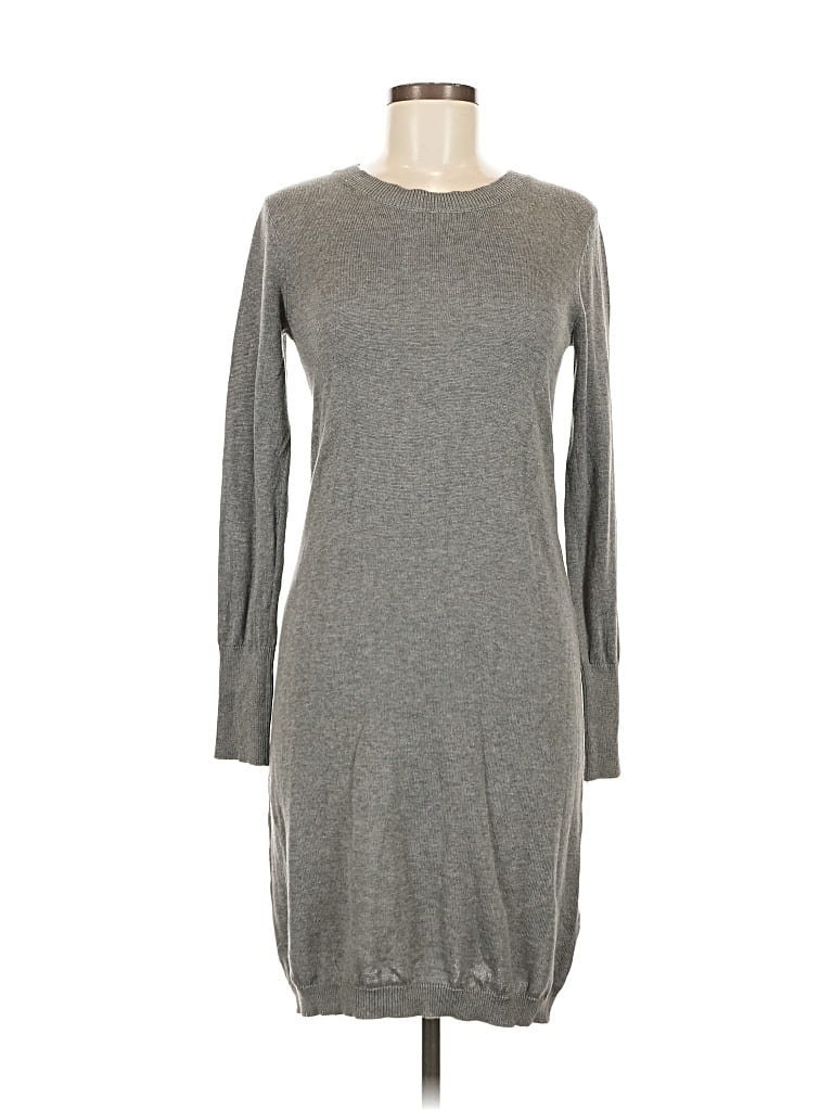 Pre-owned August Silk Casual Dress In Gray