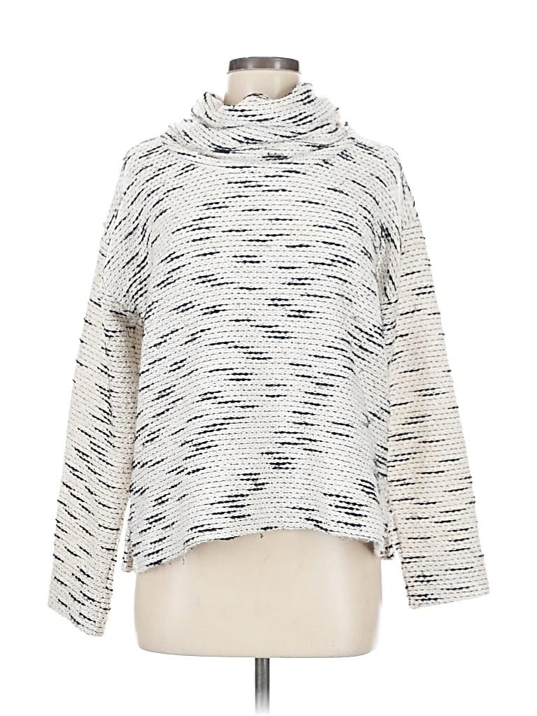 ANN TAYLOR LOFT Pre-owned Turtleneck Sweater In White