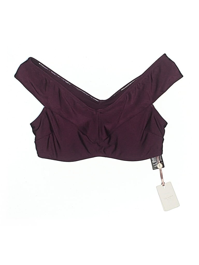 Pre-owned Ted Baker Swimsuit Top Burgundy Swimwear