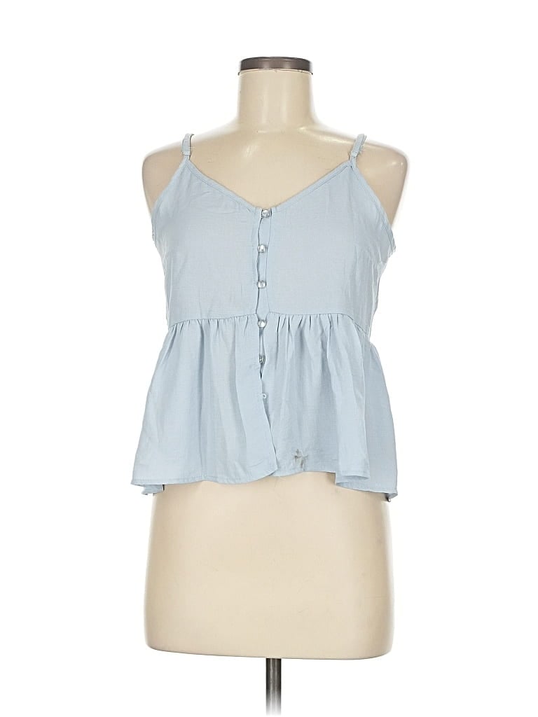 Pre-owned Unbranded Sleeveless Blouse In Blue
