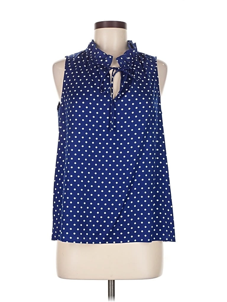 Pre-owned J.crew Factory Store Sleeveless Blouse In Blue